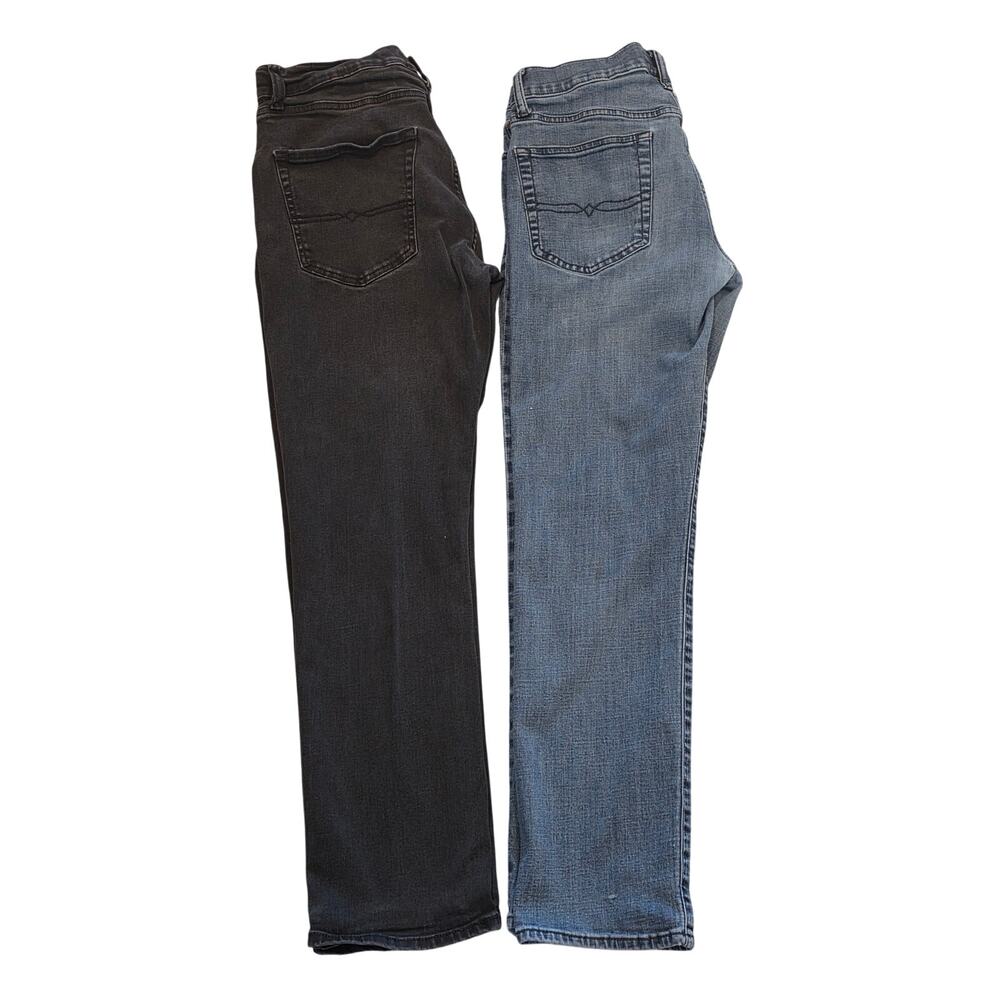 Lucky Brand Mens Jeans, 410 Athletic Straight Black & 121 Heritage Slim Blue 32x